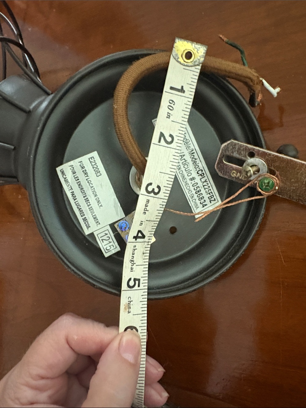 Industrial Cage Ceiling Light Fixture in Matte Black/Brown - Picture 6 of 7